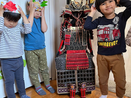 一足早く❗️ 兜と一緒に