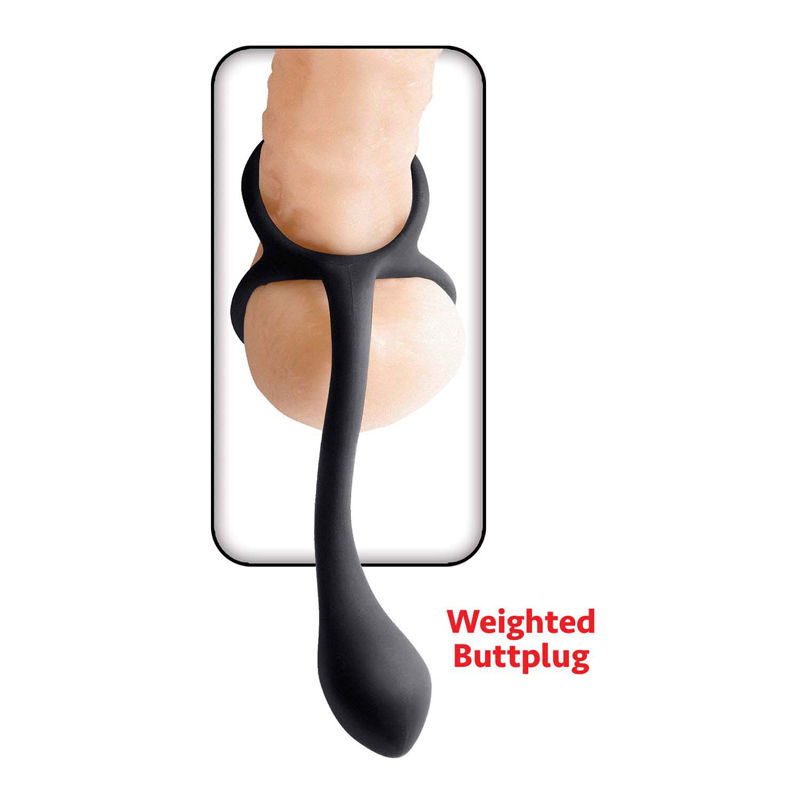 Thumbnail: My Cockring Cring With Buttplug - Black