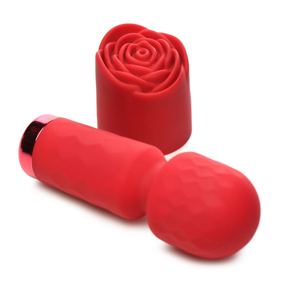 Thumbnail: Pleasure Rose-Petite Mini Silicone Rose Wand - Red