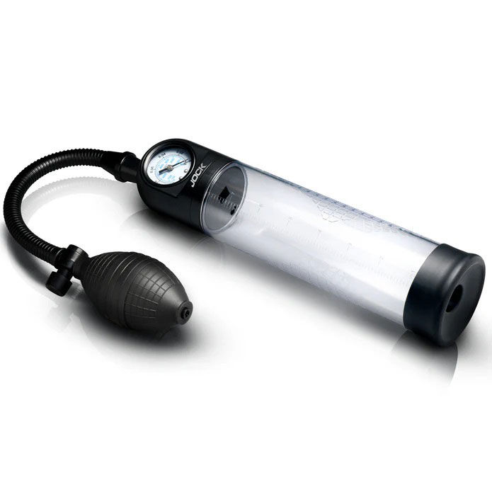 Thumbnail: Pump Up Gauge Penis Pump With Bulb - Clear