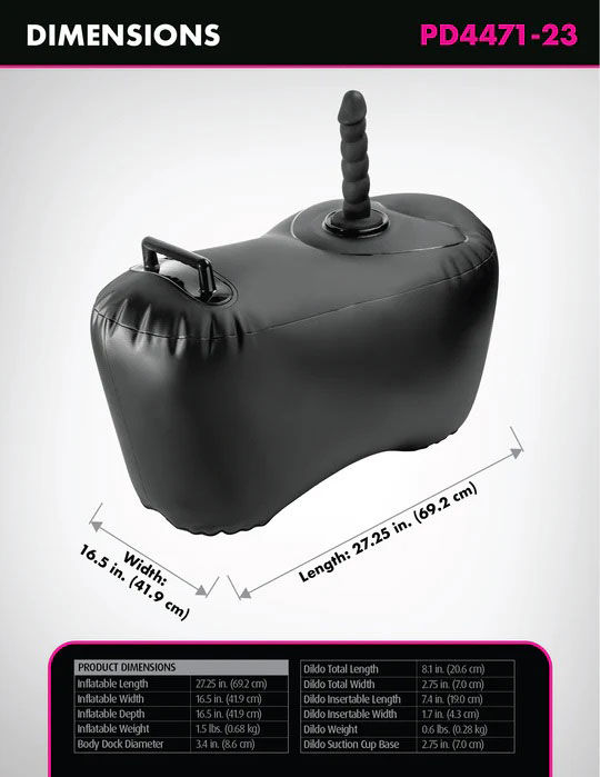 Thumbnail: Fetish Fantasy Series Body Dock Inflatable Love Seat - Black
