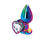 Thumbnail: Rear Assets - Multicolor Heart - Medium - Clear
