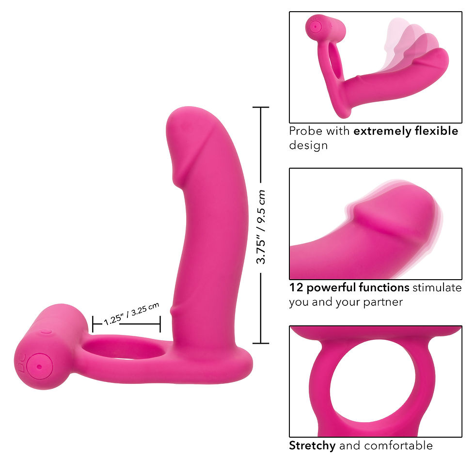 Thumbnail: Silicone Rechargeable Double Diver - Pink