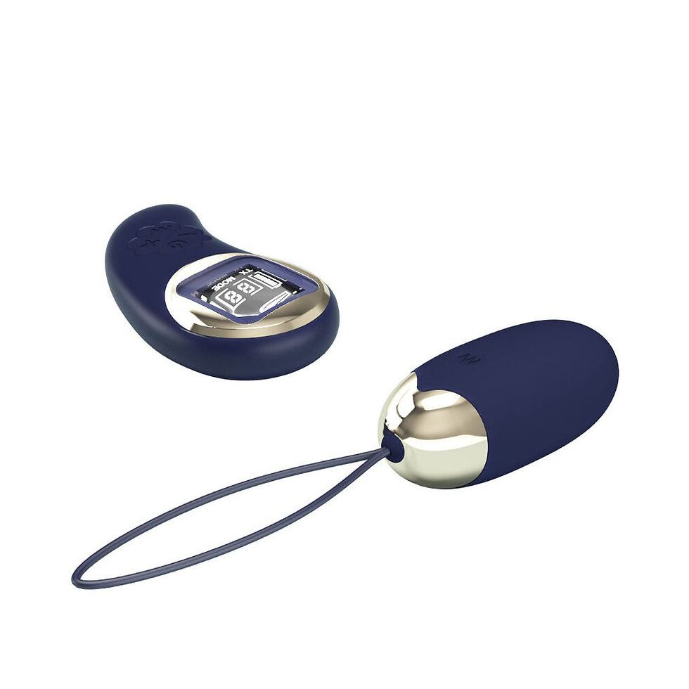 Mina Vibrating Remote Control Egg - Blue