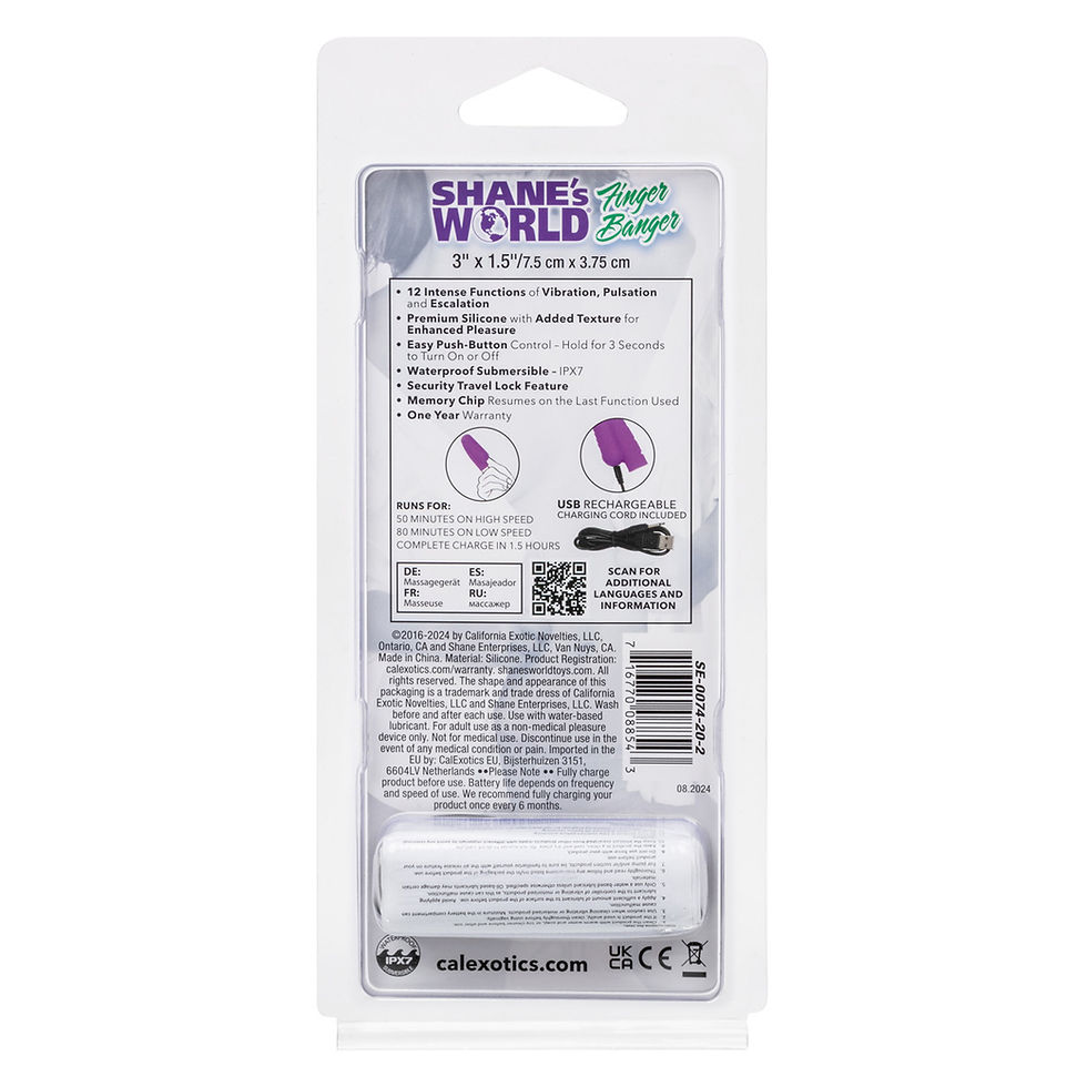 Thumbnail: Shane's World Finger Banger Rechargeable Purple