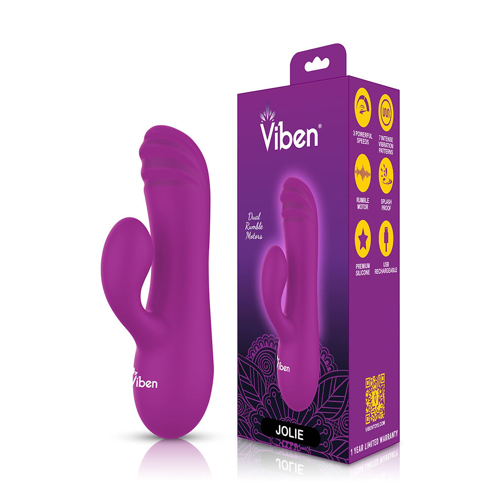 Thumbnail: Jolie Mini Pleasure Ridges Rabbit Vibe - Berry