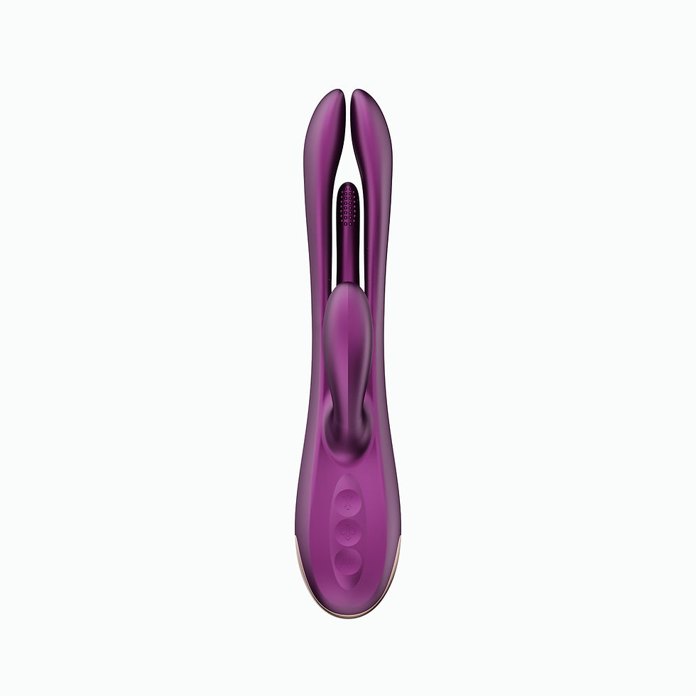 Thumbnail: Terri - App Controlled Tapping Rabbit Vibrator - Purple