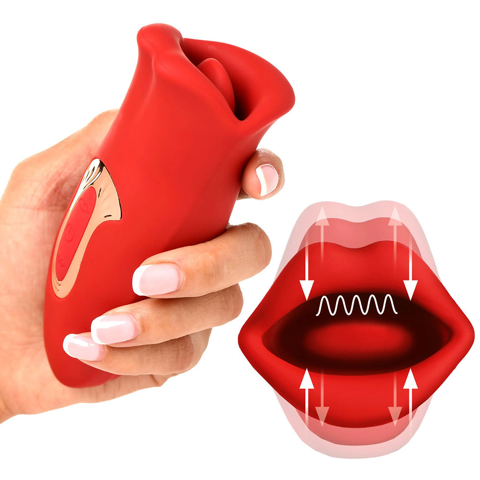 Thumbnail: Lickgasm Kiss and Tell Mini Kissing and Vibrating Clitoral Stimulator - Red