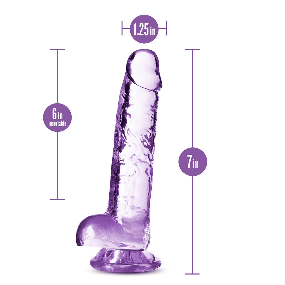 Thumbnail: Naturally Yours - 7 Inch Crystalline Dildo - Amethhyst