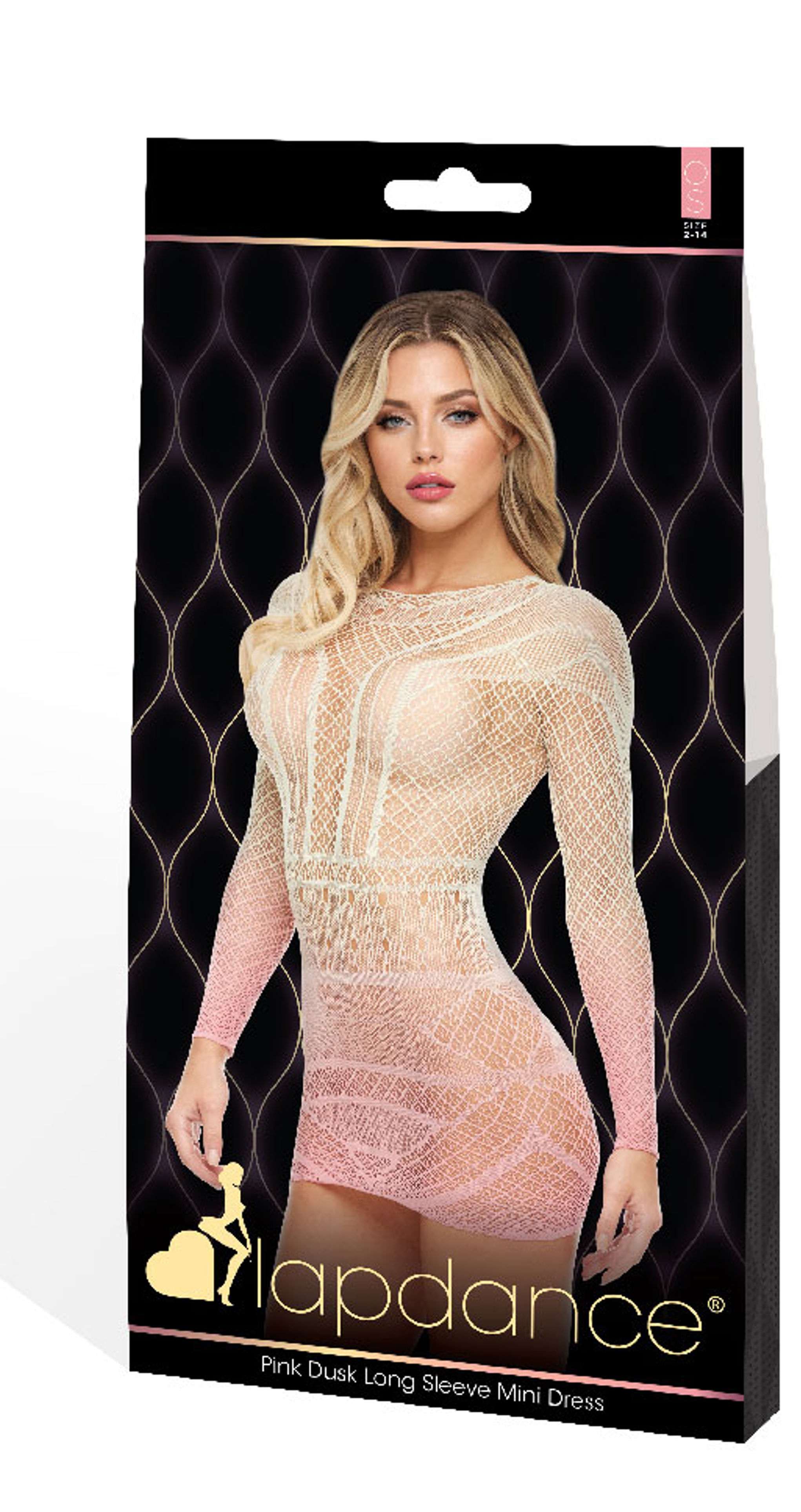 Pink Dusk Long Sleeve Mini Dress - Os