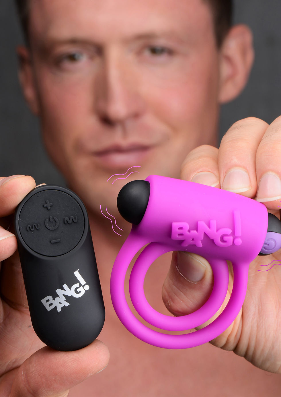 Thumbnail: Bang - Silicone Cock Ring and Bullet With Remote Control - Purple