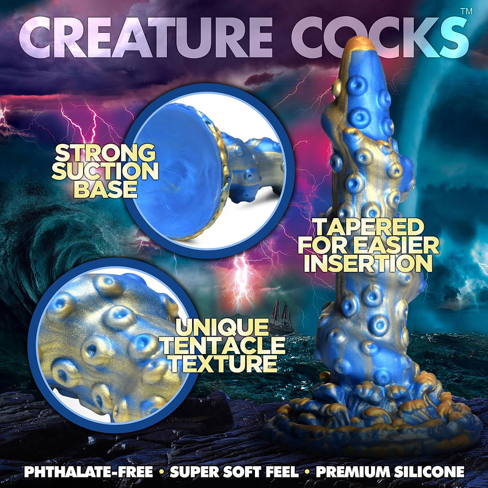 Thumbnail: Lord Kraken Tentacled Silicone Dildo - Blue