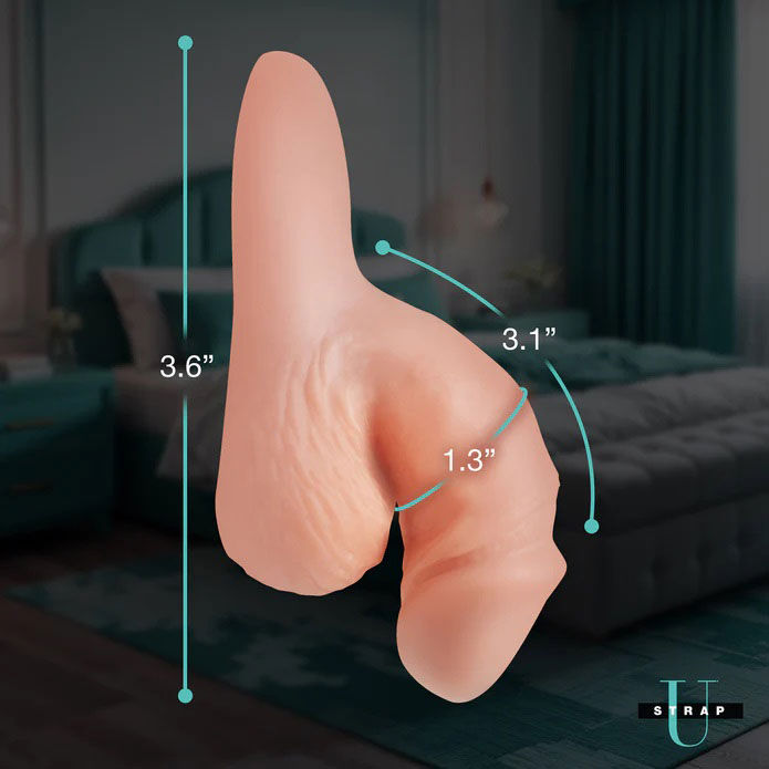 Thumbnail: 3.6 Inch Silicone Packer Dildo - Light
