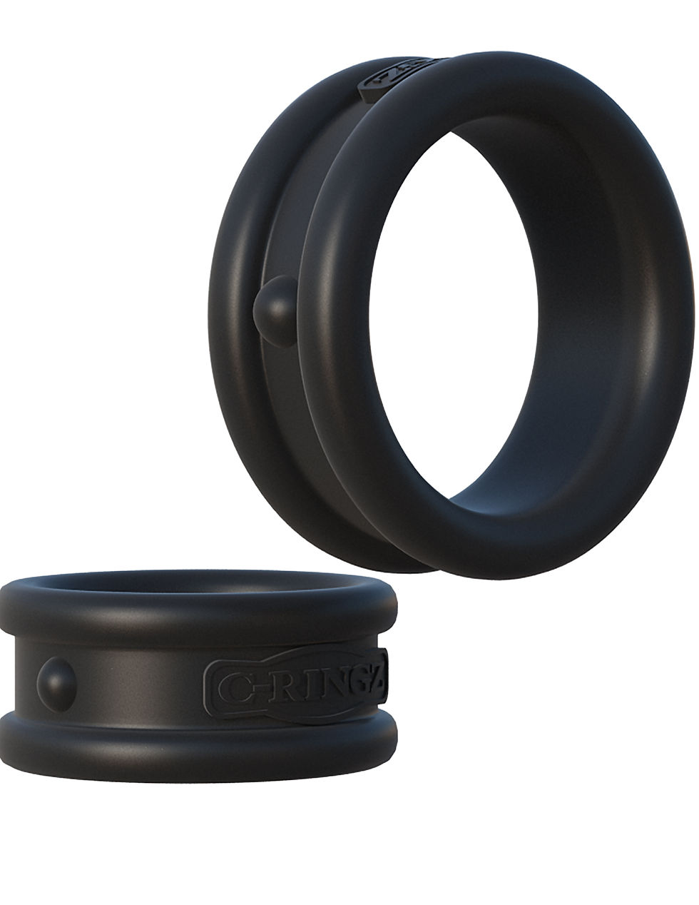 Thumbnail: Fantasy C-Ringz Max Width Silicone Rings - Black