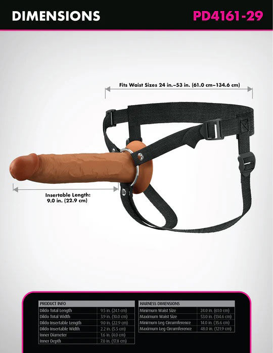 Thumbnail: Fantasy X-Tensions Elite 9 Inch Silicone Hollow Strap on - Brown