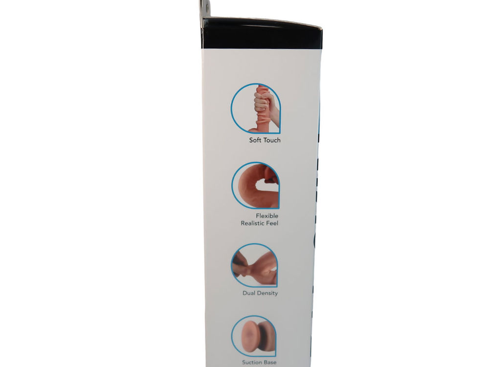 Get Lucky Real Skin 9 Inch Dual Layer Dildo Light Brown