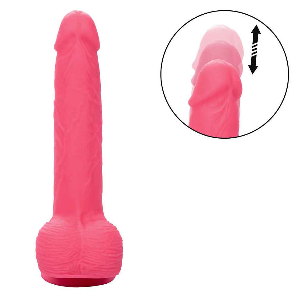 Thumbnail: Rechargeable Rumbling and Thrusting Silicone Studs - Pink