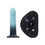 Thumbnail: Duo Semi-Realistic Dildo With Harness - Turquoise/black