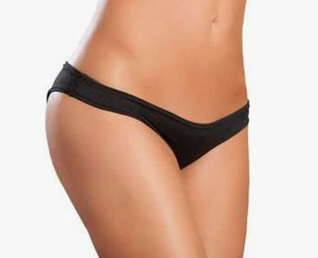 Flattering Mini Srunchy Panty - Small/medium - Black