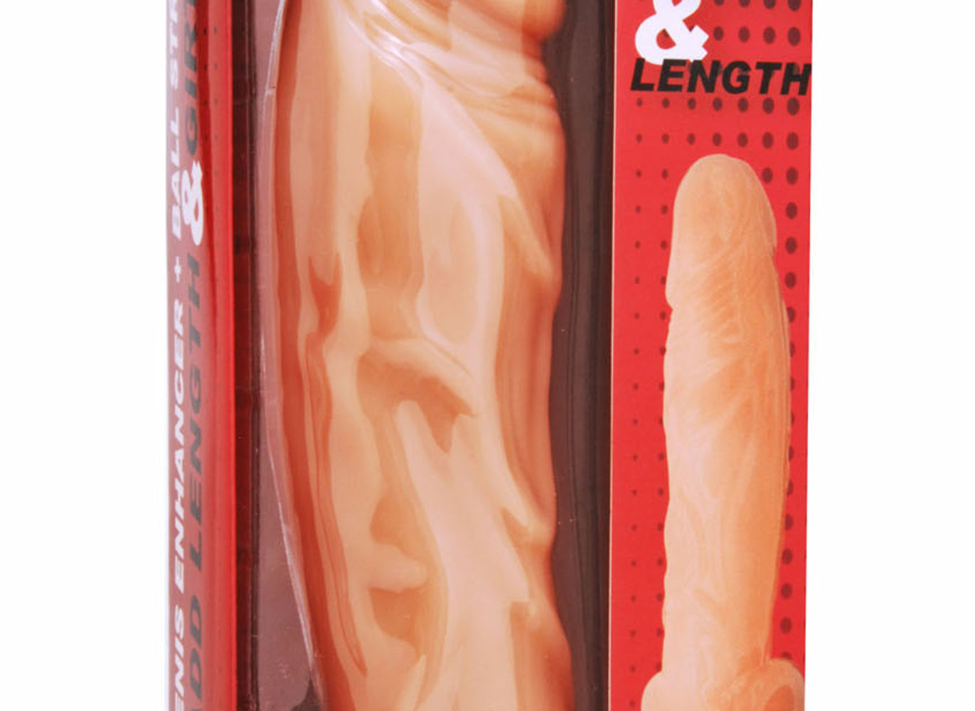 Realistic Flesh Penis Enhancer and Ball Stretcher