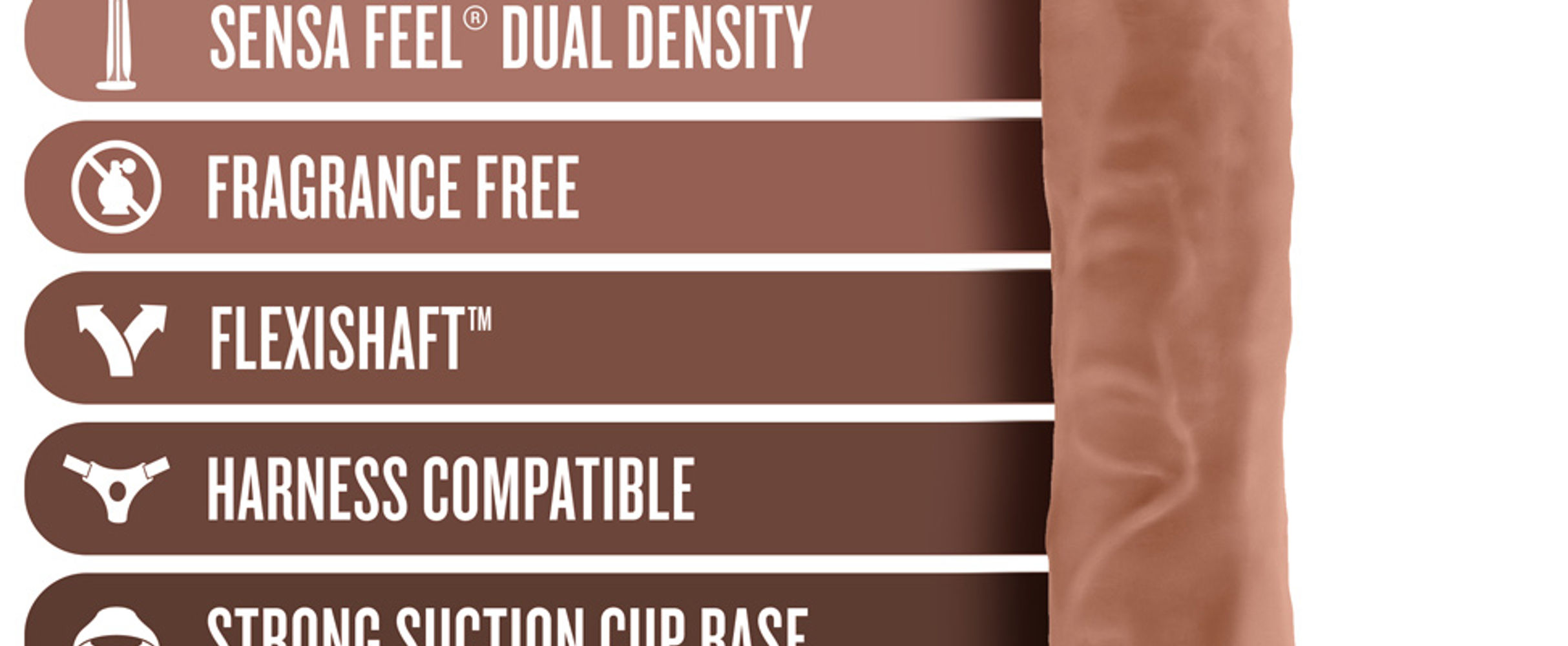 Au Naturel - Daddy - 14 Inch Dildo - Mocha
