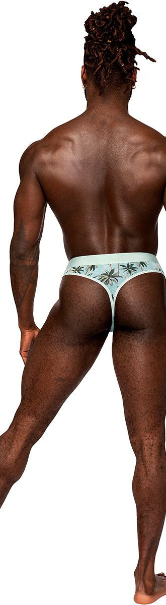 Sheer Print - Sheer Thong - Small/medium - Flamingo