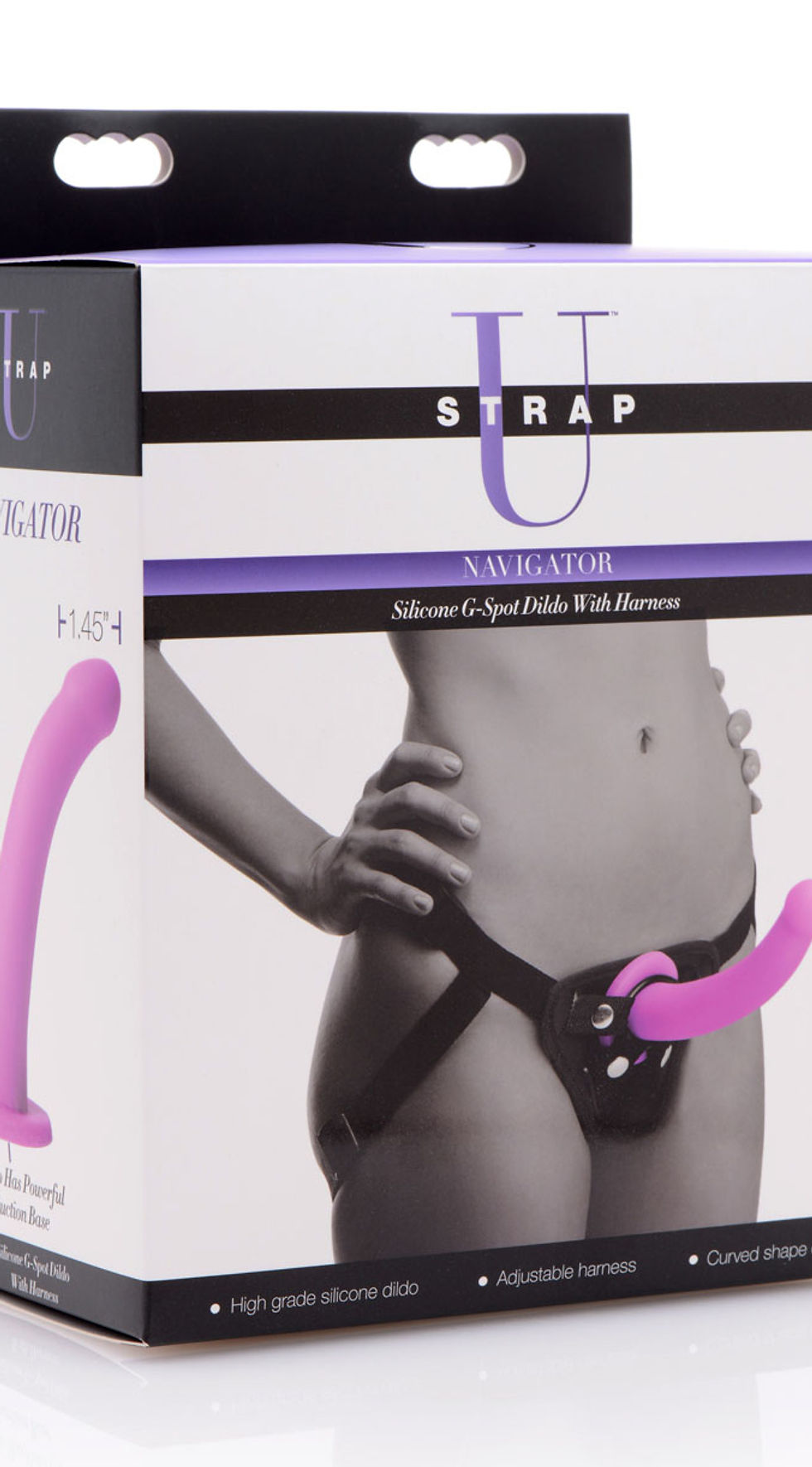 Thumbnail: Navigator Silicone G-Spot Dildo With Harness