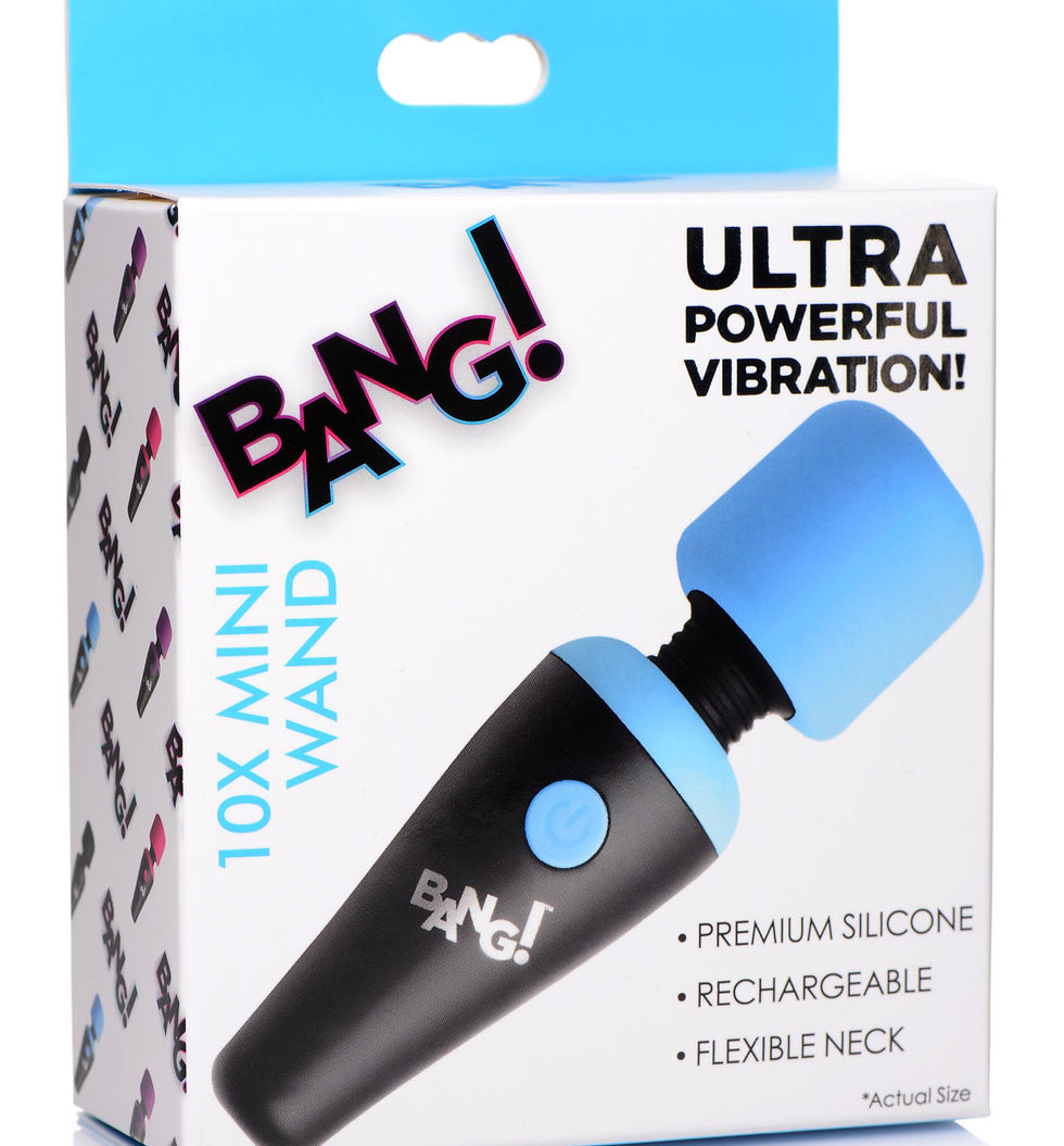 10x Vibrating Mini Silicone Wand - Blue