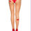 Thumbnail: Bisou Sheer Kiss Tights - Os - Nude/red