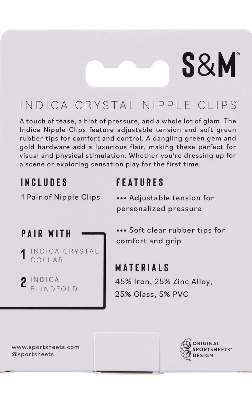 Indica Crystal Nipple Clips - Green