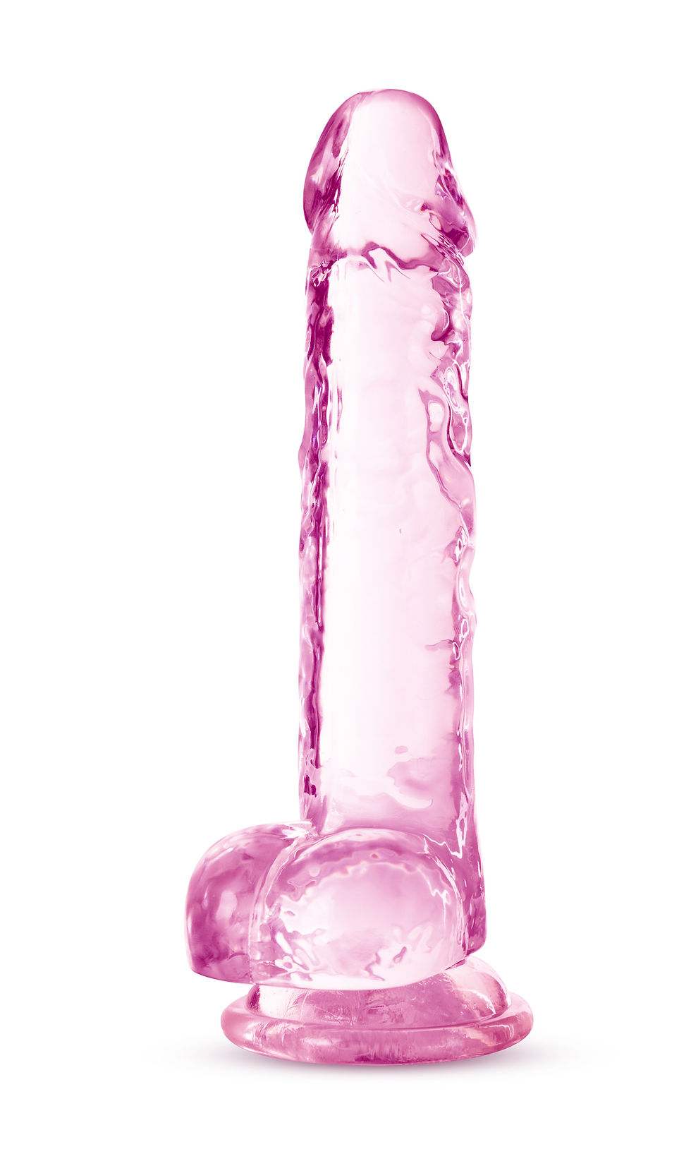 Thumbnail: Naturally Yours - 7 Inch Crystalline Dildo - Rose