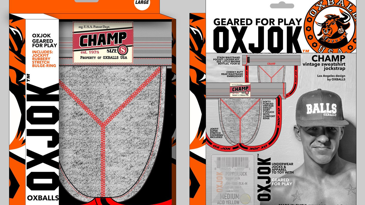 Champ Vintage Sweatshirt Jockstrap Gray Heather - Medium