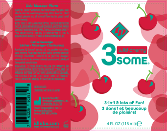Thumbnail: 3some 3-in-1 Lubricant - Wild Cherry - 4 Fl. Oz.
