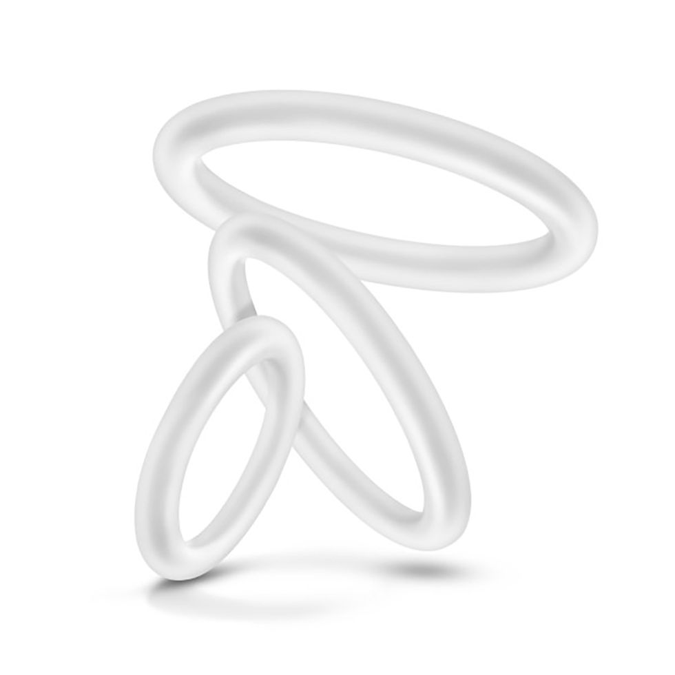 Thumbnail: Performance - Vs4 Pure Premium Silicone Cockring Set - White