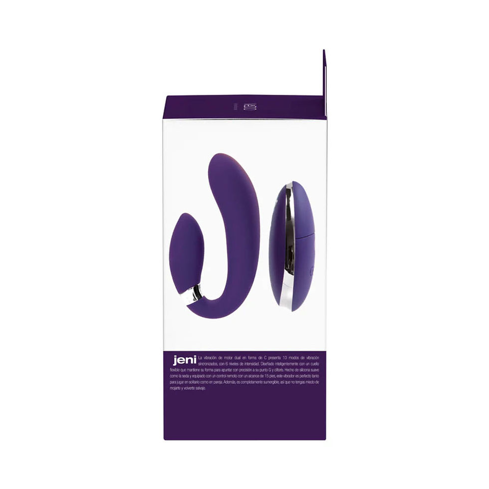 Thumbnail: Jeni C-Shaped Dual Motor Vibe With Remote - Purple