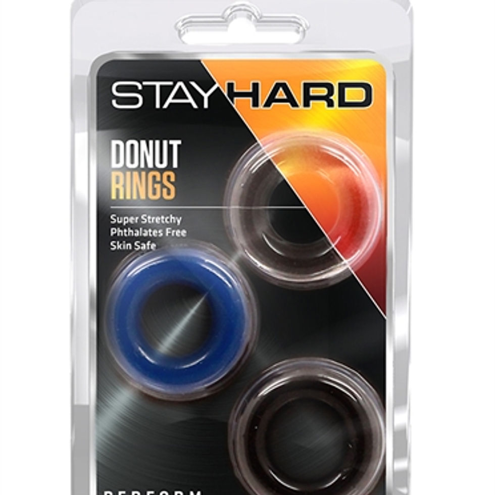 Thumbnail: Stay Hard Donut Rings - 3 Pack