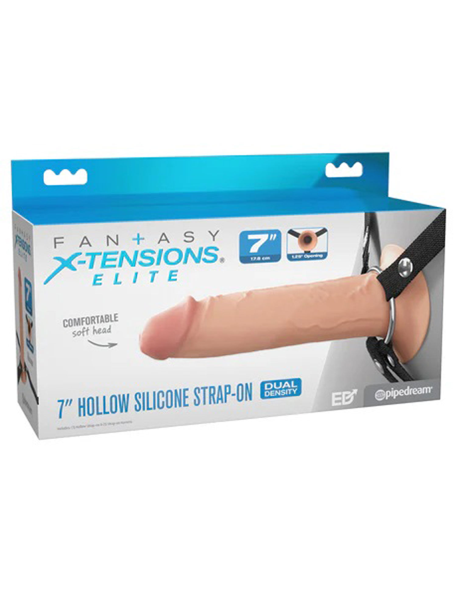 Fantasy X-Tensions Elite 7 Inch Silicone Hollow Strap Dual Density Light