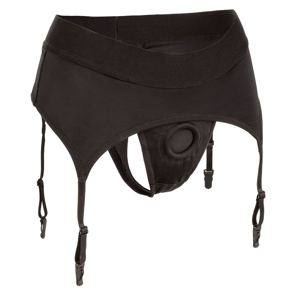 Thumbnail: Boundless Thong With Garter - L/xl - Black
