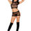 Thumbnail: Top With Wrist Restraints and Skirt - One Size - Black