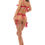 Thumbnail: Find Out Bra, Garter and G-String 3pc Set - Red - M/l