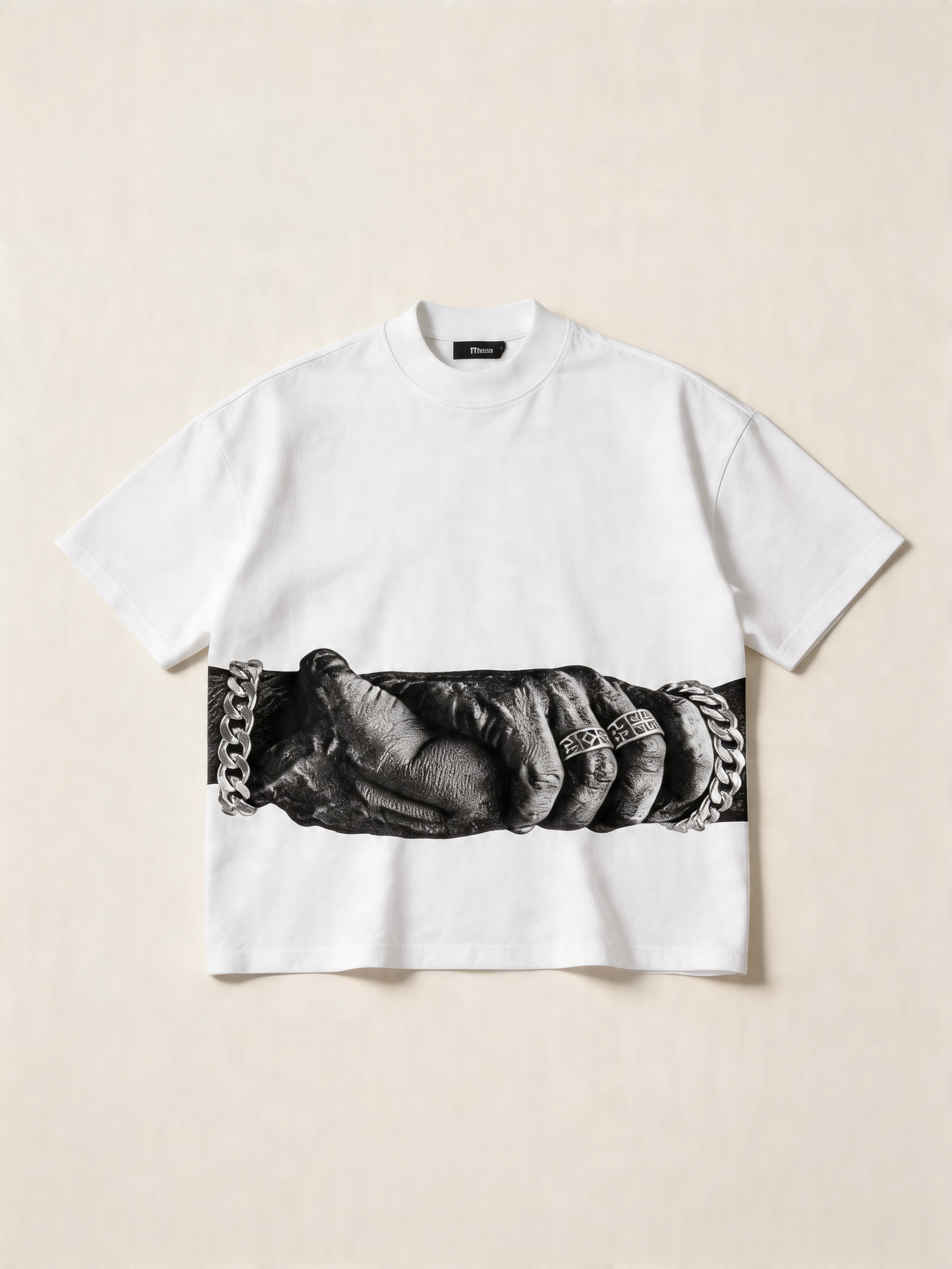 STRONGER TOGETHER Oversized Drop-Shoulder Printed T-Shirt