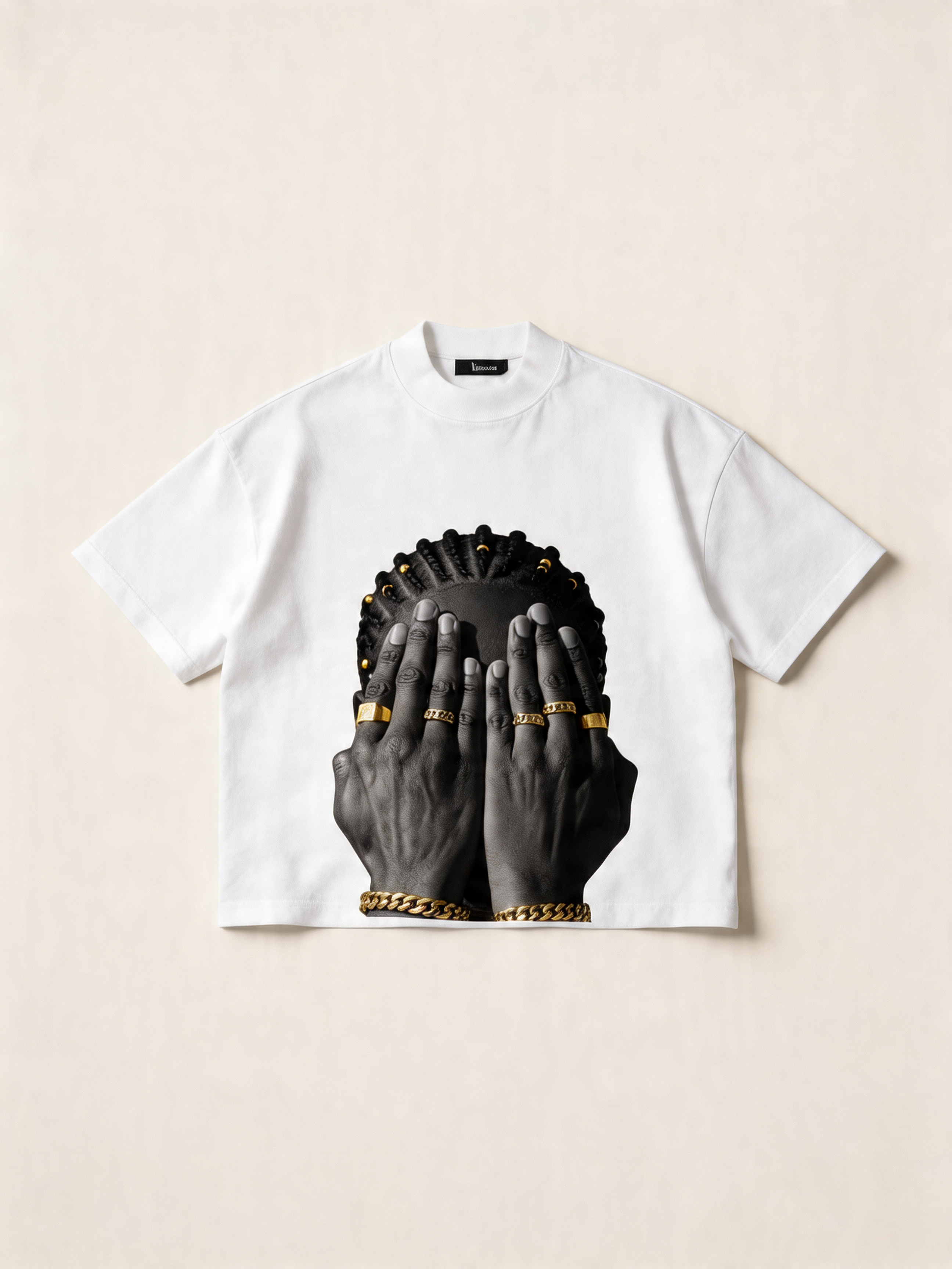 SEE NO EVIL - Oversized Drop Shoulder Printed T-Shirt