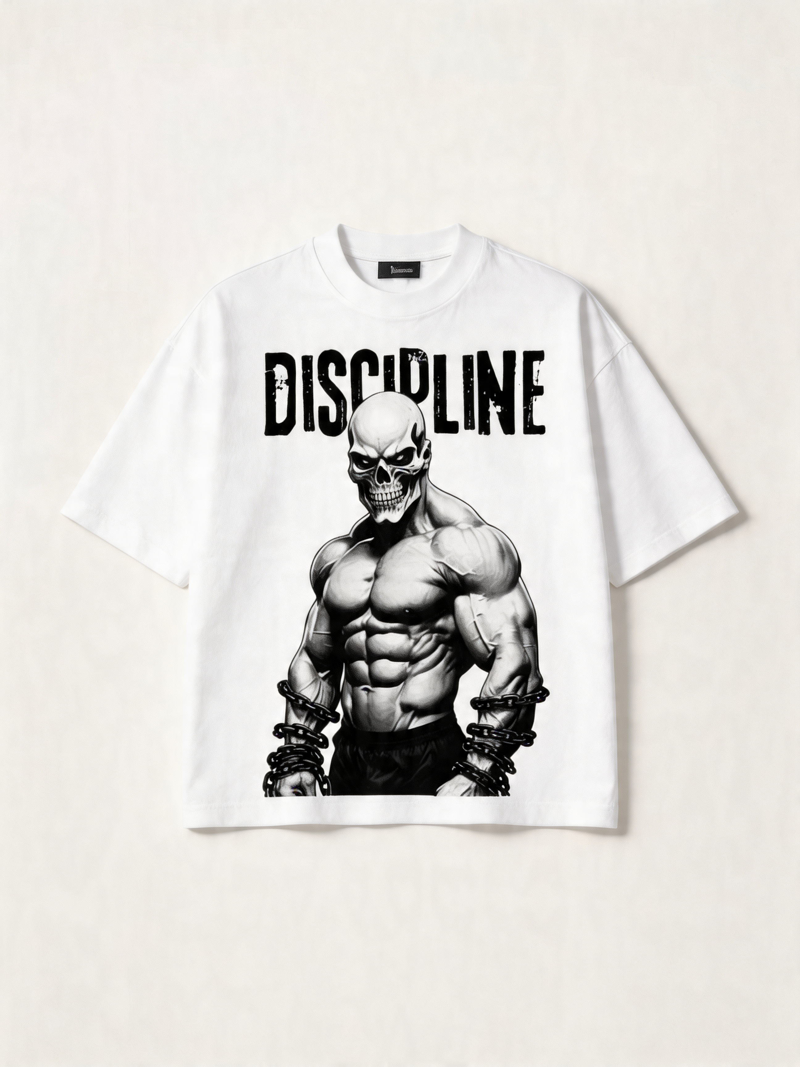 DISCIPLINE Inspired Oversized Drop-Shoulder Graphic Tee