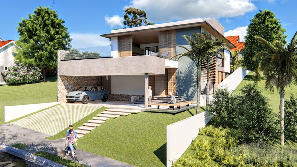 #residencialgenesisII #fachada #piscina #arquitetura #design #santanadeparnaiba #estruturametalica #ripado