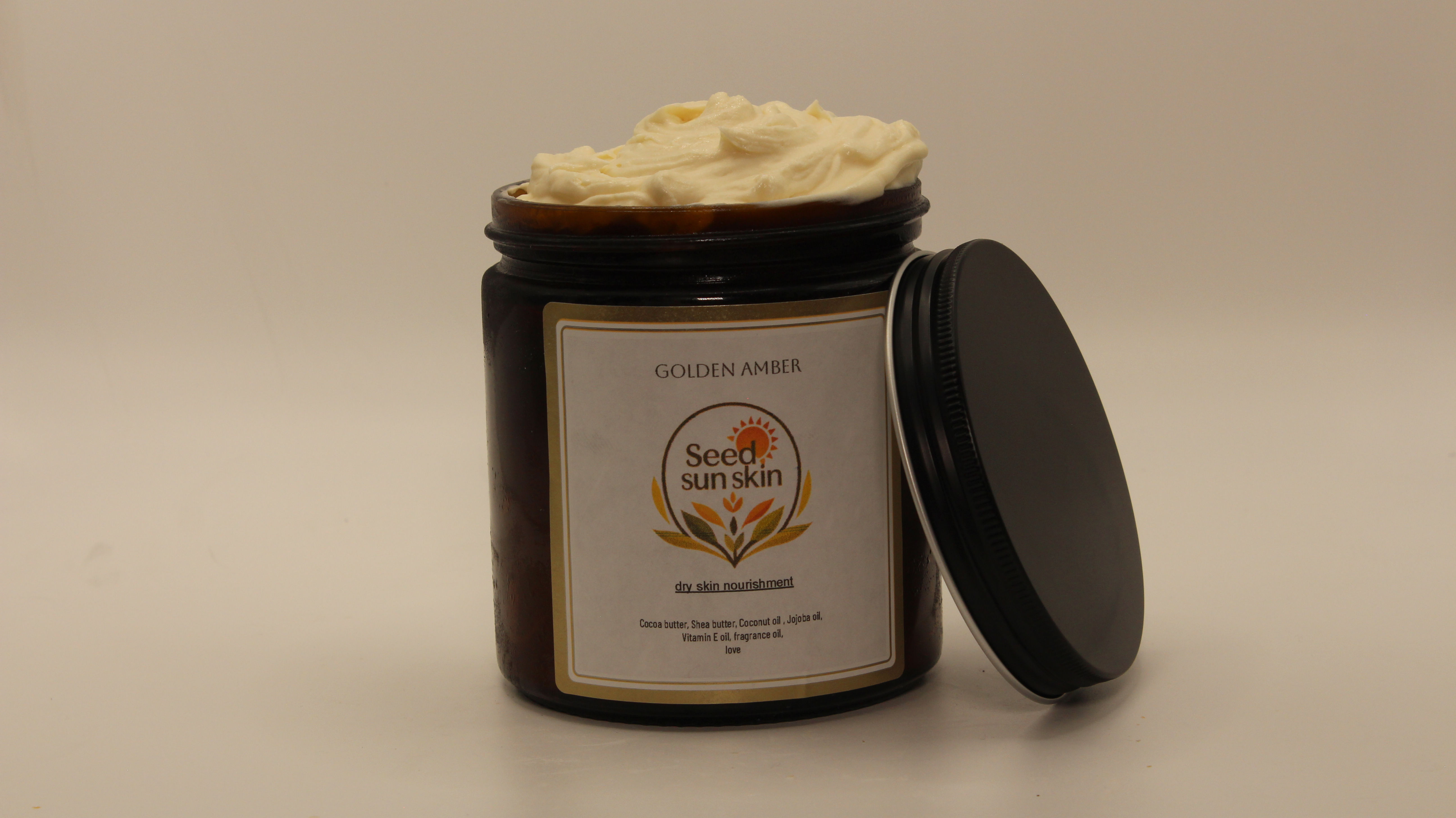 Golden amber body butter