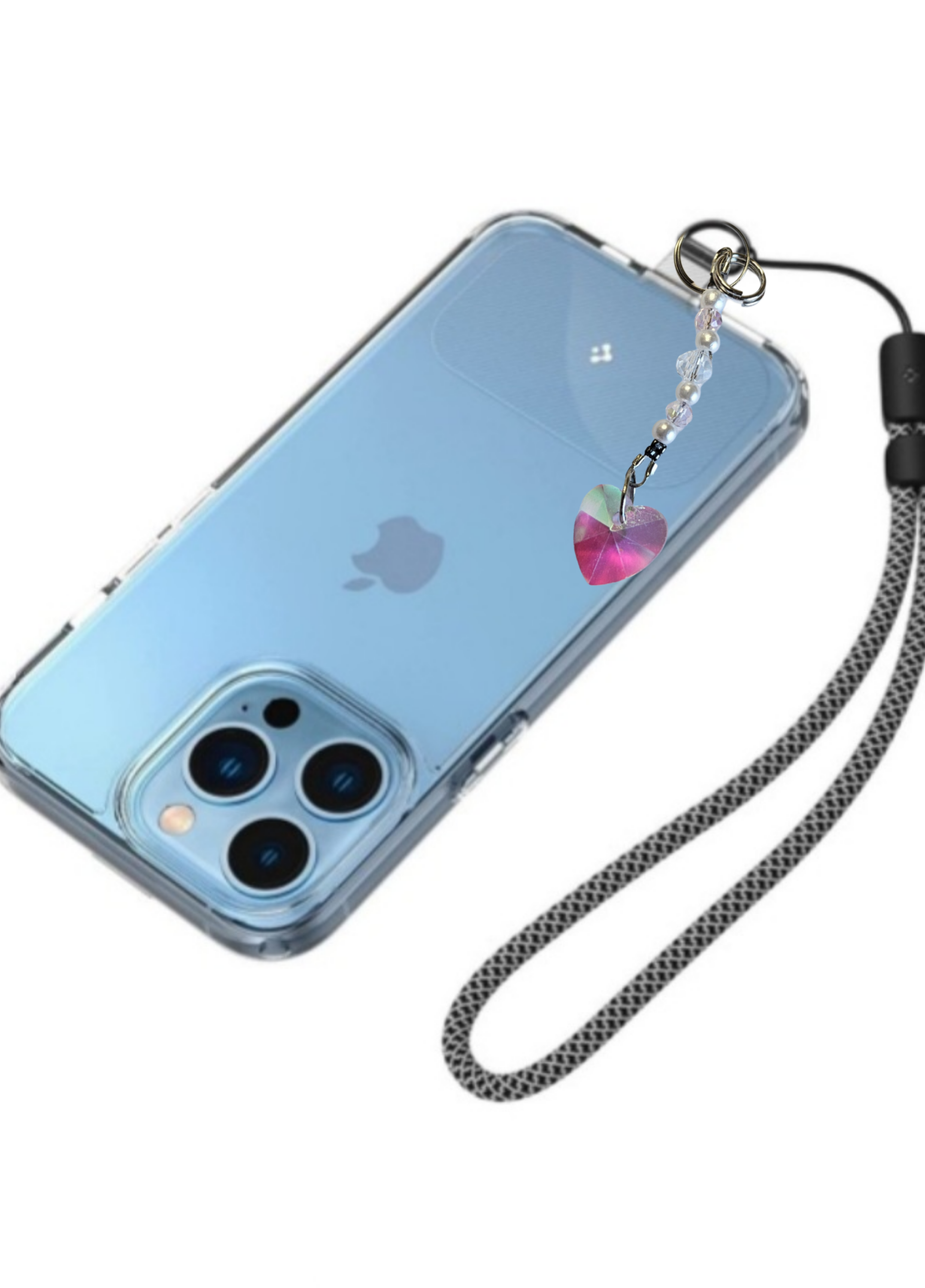Irridescent Heart Phone Charm - PC008