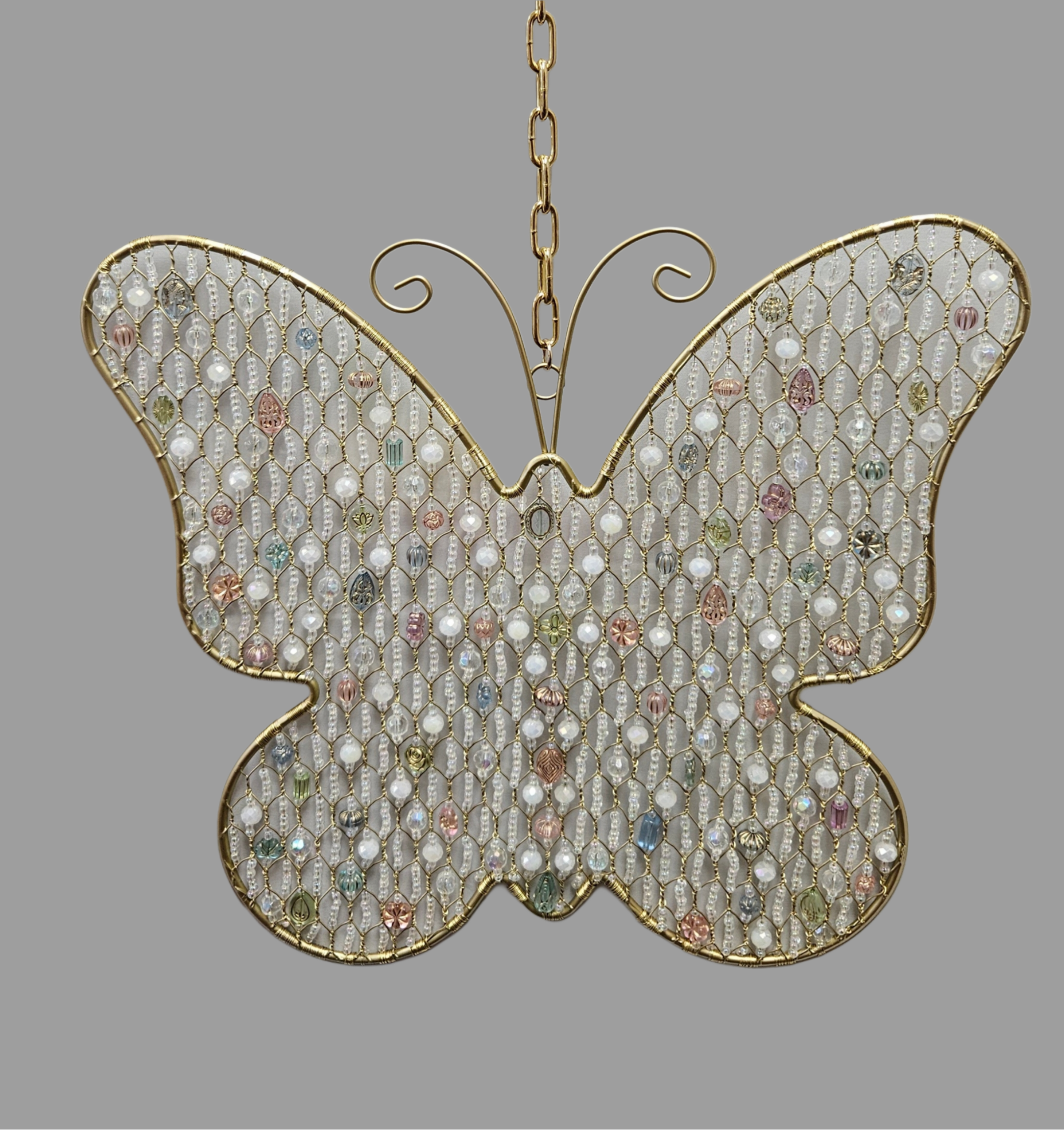 Large Butterfly Suncatcher - White/Pastels SC007