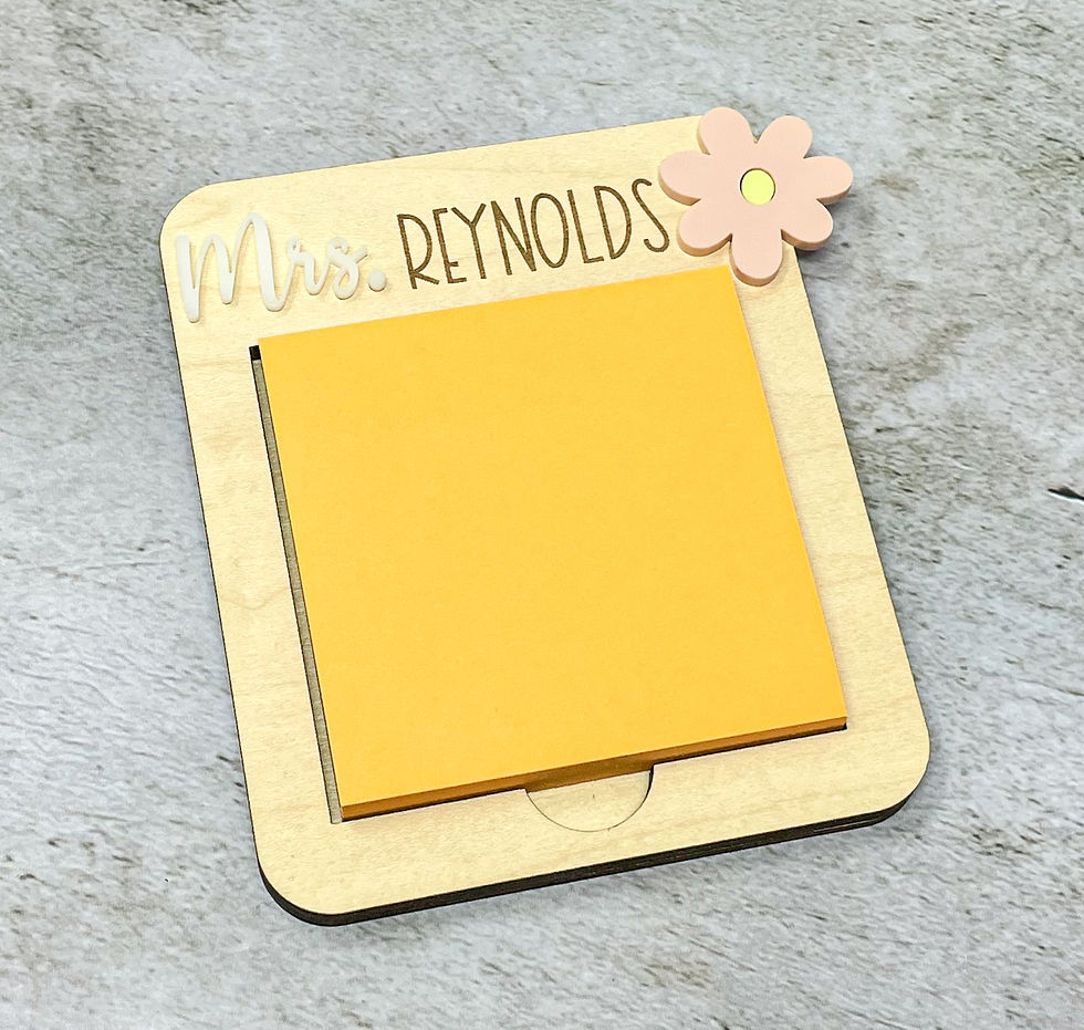 Thumbnail: Teacher Sticky Note Holder - Daisy/Apple/Smiley