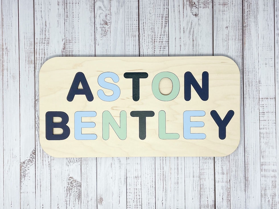 Thumbnail: Personalized Wooden Name Puzzle - Two Names