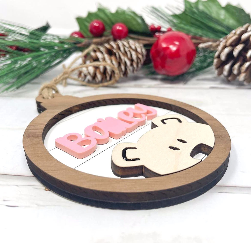 Thumbnail: Personalized Bear Ornament